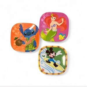 Disney Colorful Character Plate Trio